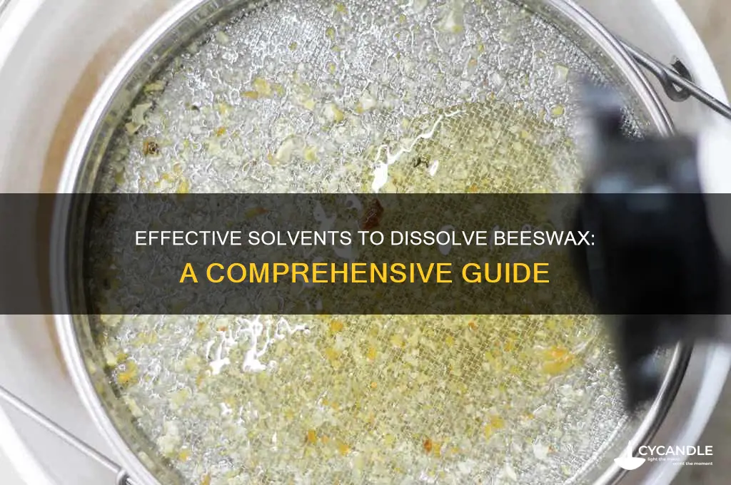 what solvent will dissolve beeswax