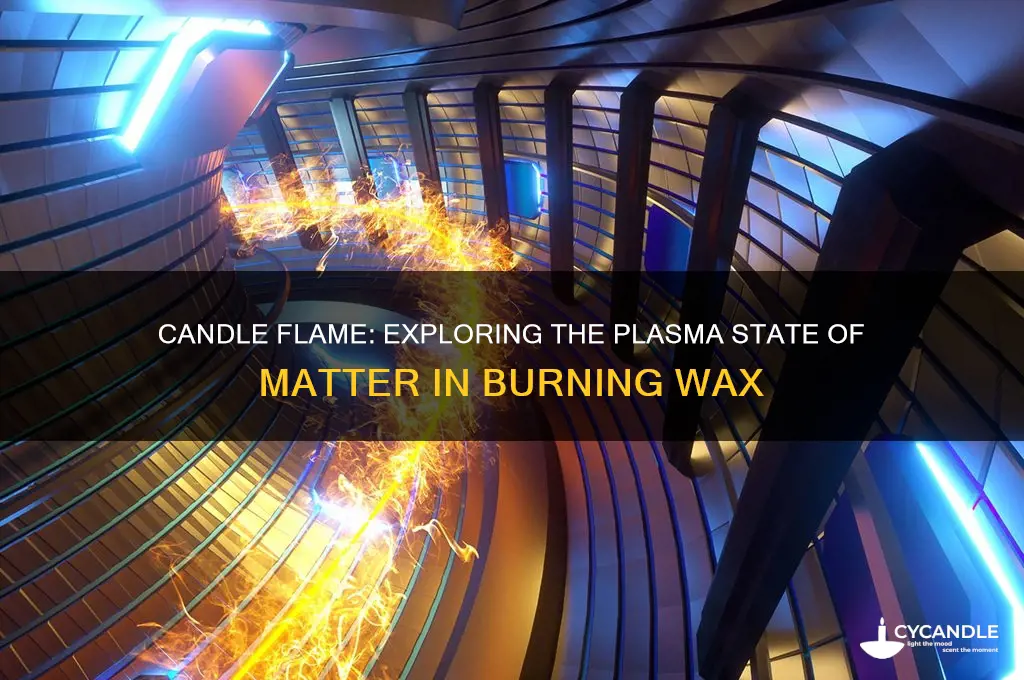 what state of matter is burning on a candle