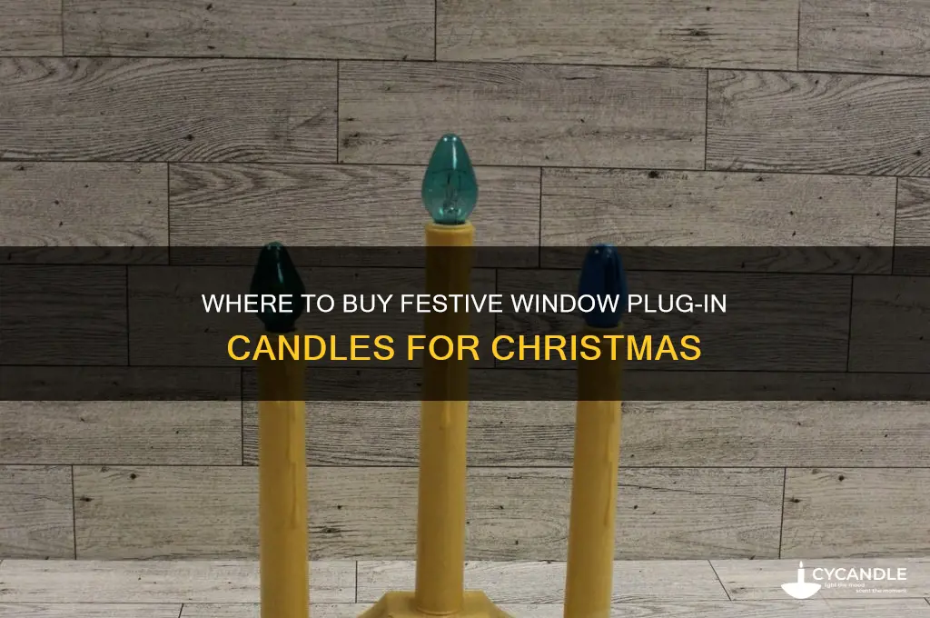 what stores carry plug in candles for christmas windows