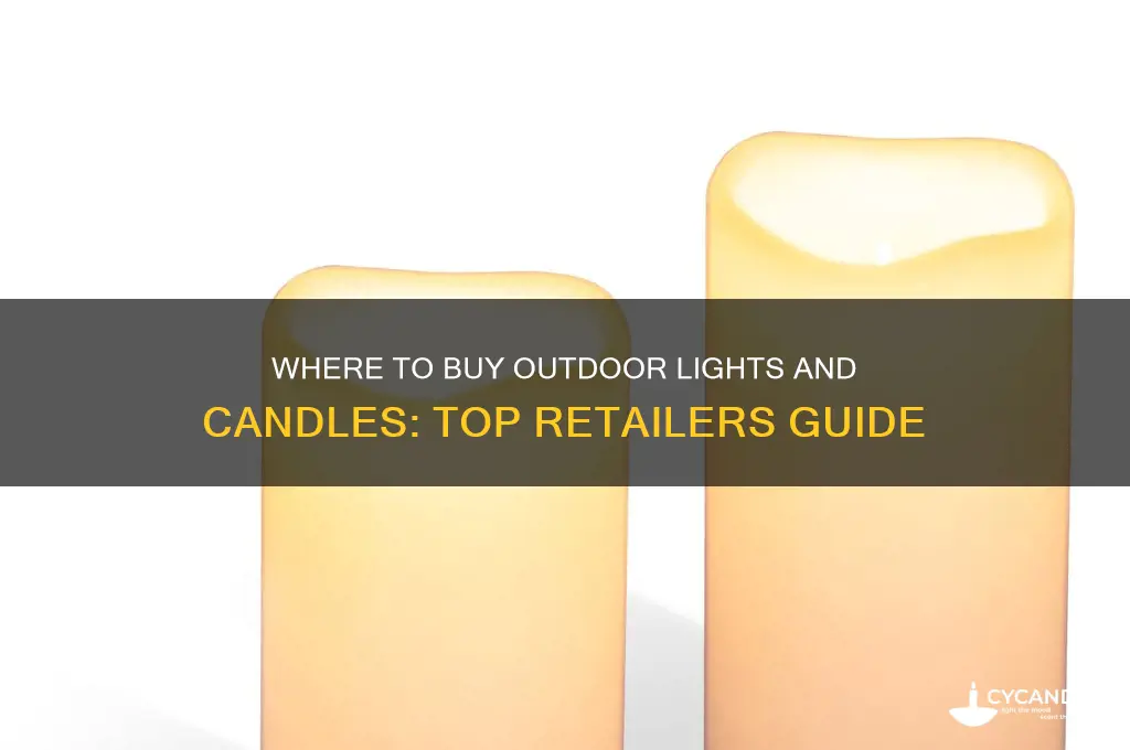 what stores sell outdoor lights and candles