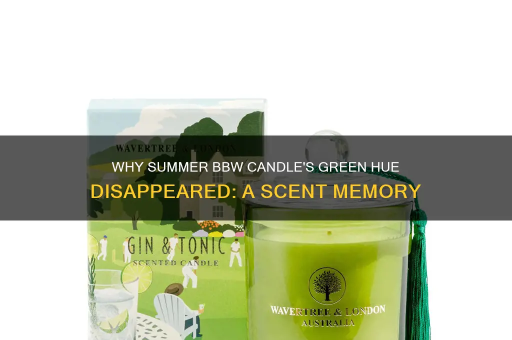 what summer bbw candle used to be green