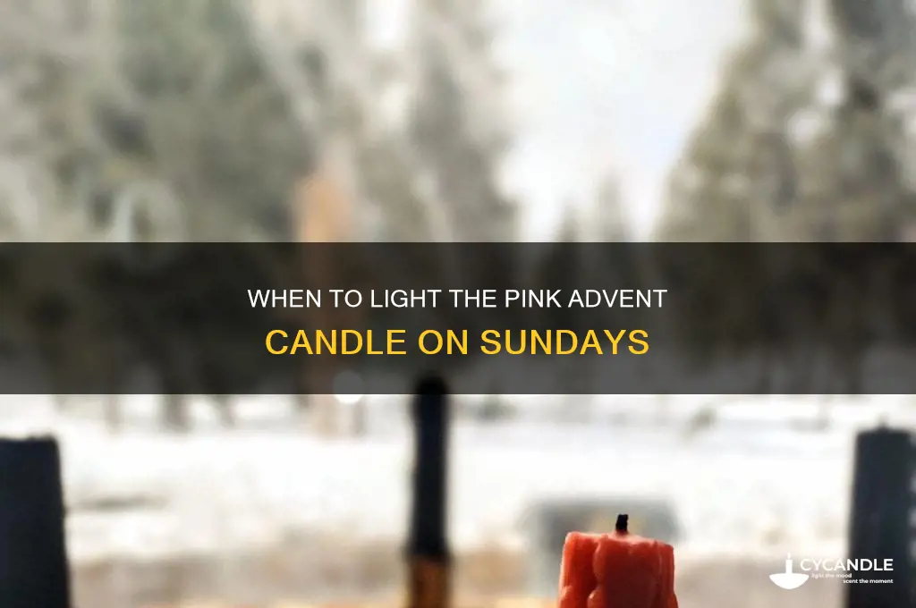 what sunday do you light the pink advent candle