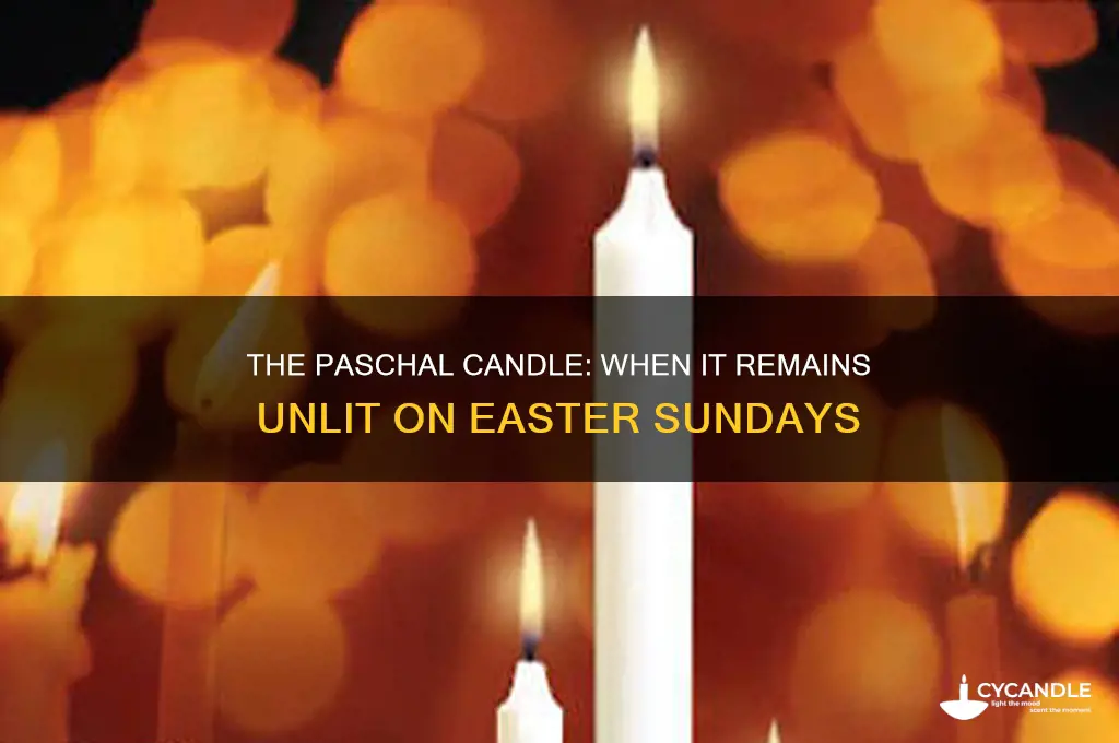 what sunday during easter season is paschall candle not lit