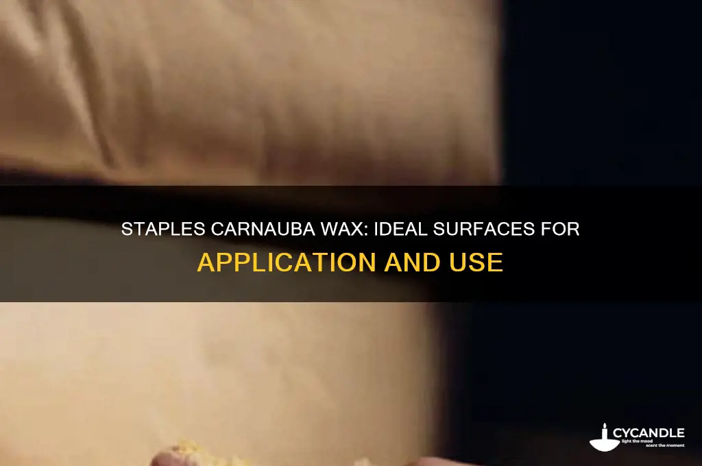 what surfaces can you use staples carnauba wax on