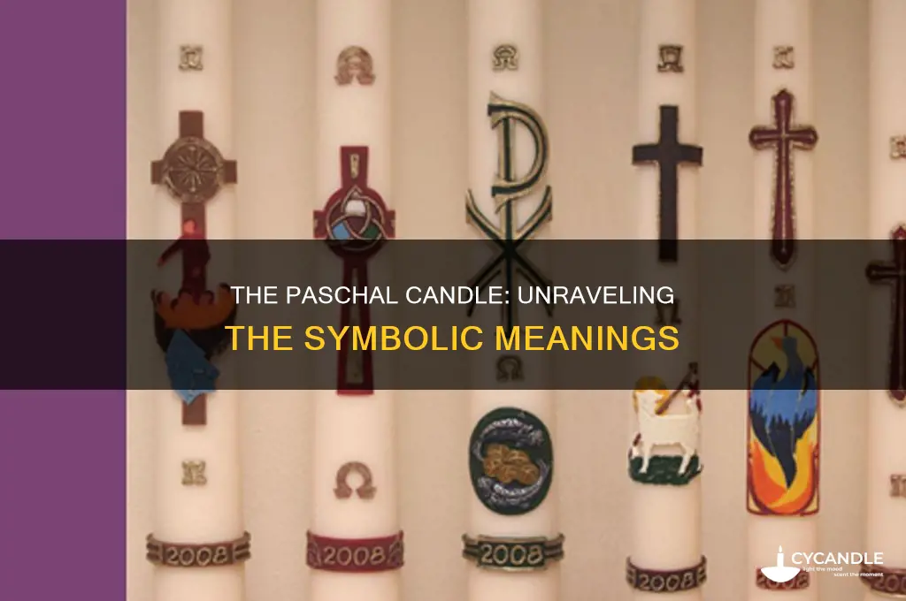 what symbols are on the paschal candle