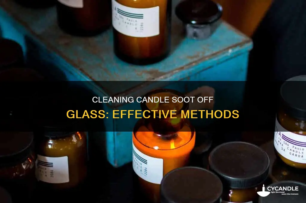 what takes candle soot off of glass