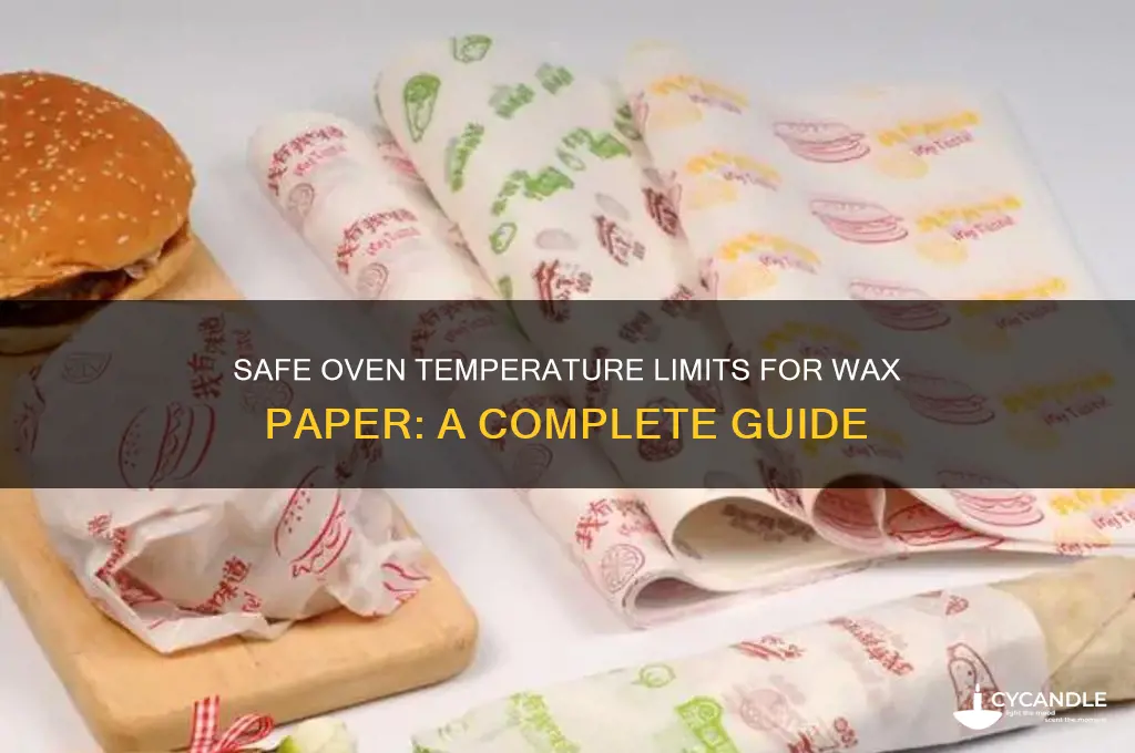 what temp can wax paper go in the oven