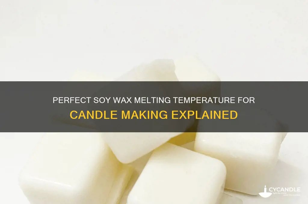 what temp do you melt soy wax for candles