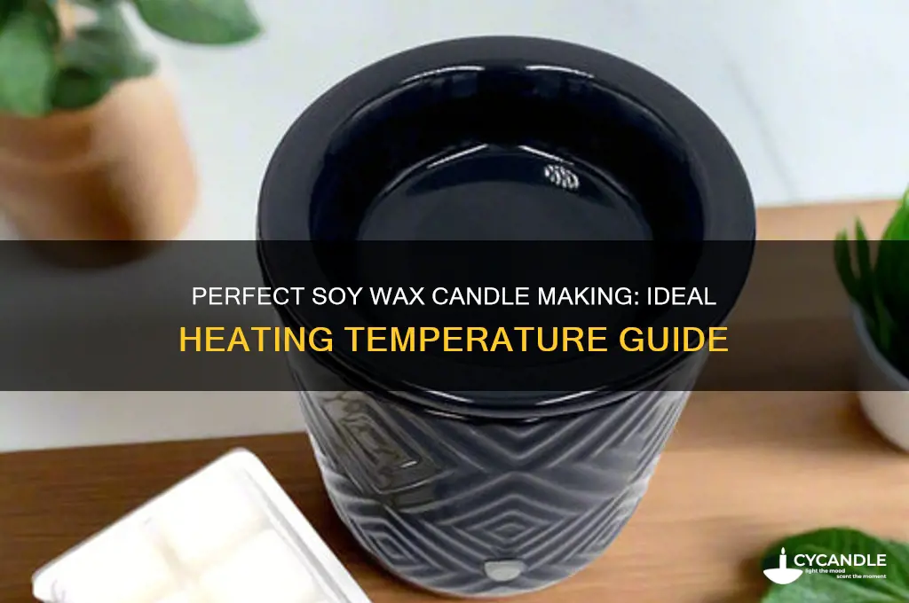 what temperature do you heat soy wax to make candles