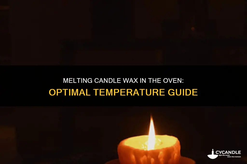 what temperature do you melt candle wax in the oven
