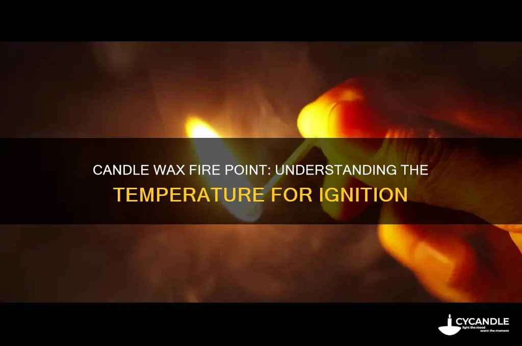 what temperature does candle wax catch fire