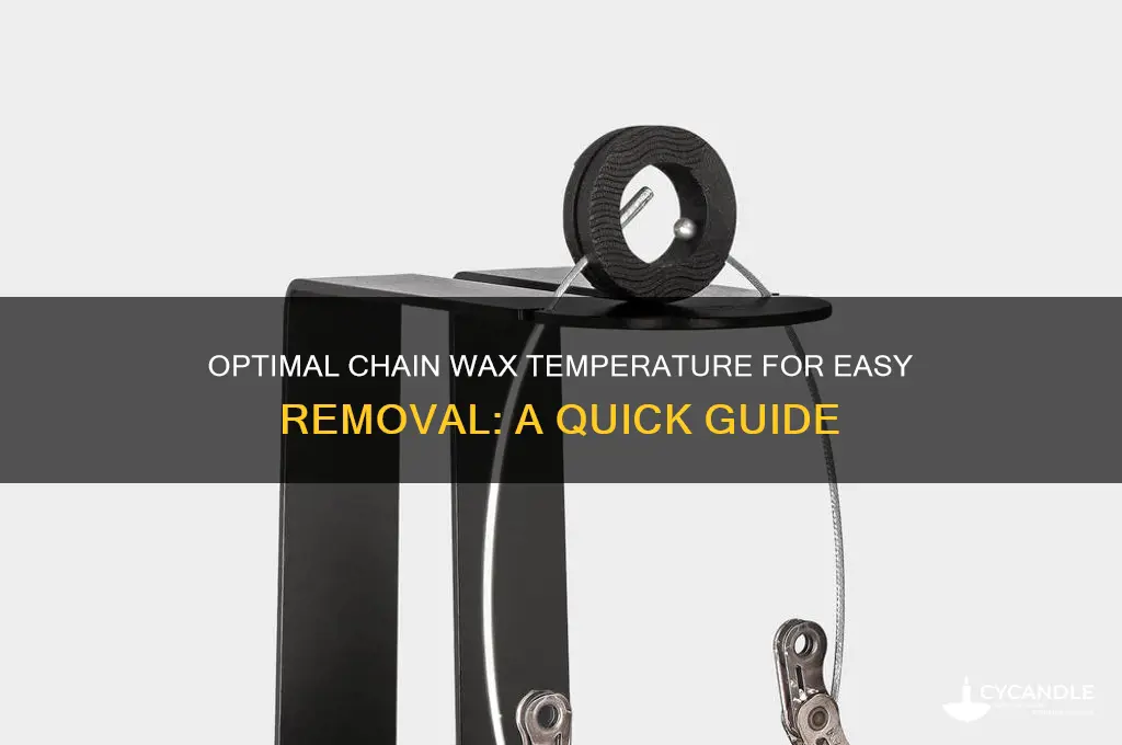 what temperature should chain wax be before removing chain
