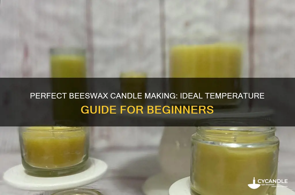 what temperature to make beeswax candles