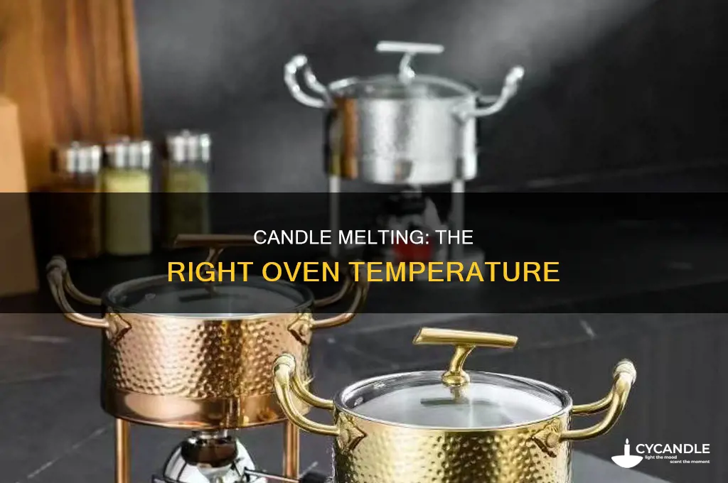 what temperature to melt candles in the oven