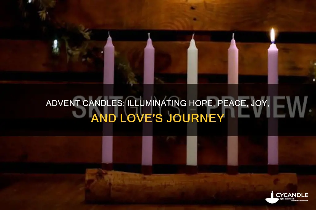 what the advent candles represent hope peace joy love