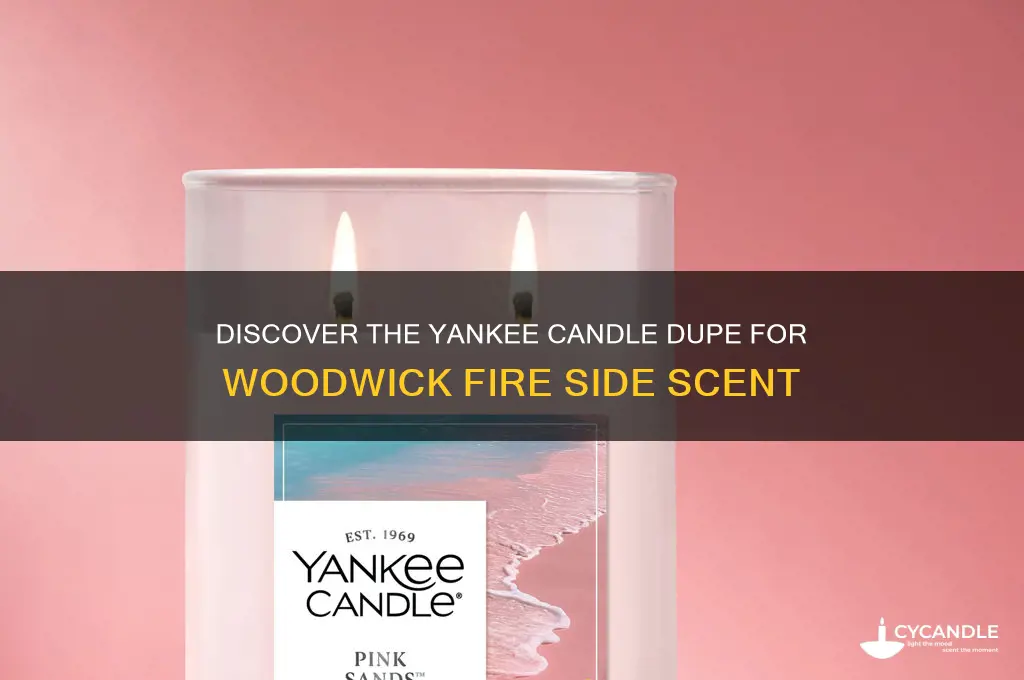 what the yankee candle dupe for wood wick fire side