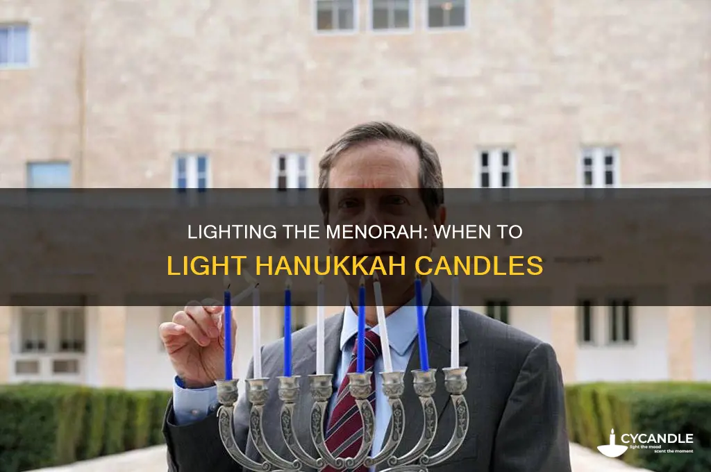 what time are hanukkah candles lit