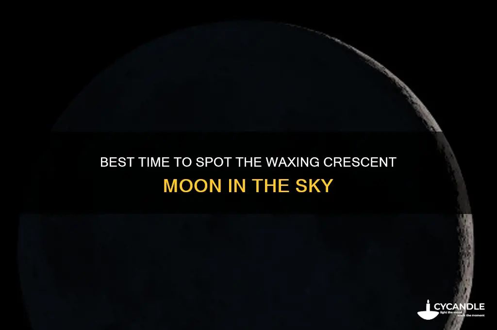 what time can a person see the waxing crescent
