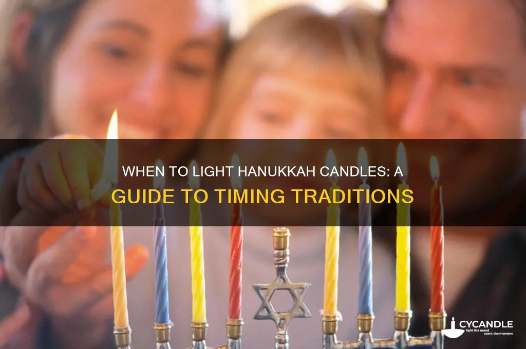 what time can i light hanukkah candles
