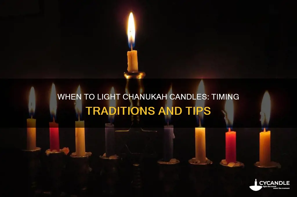 what time can we light chanukah candles