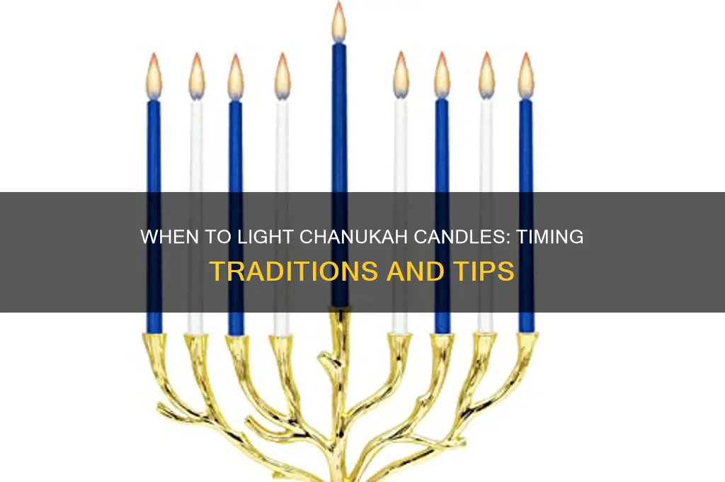 what time can you light chanukah candles