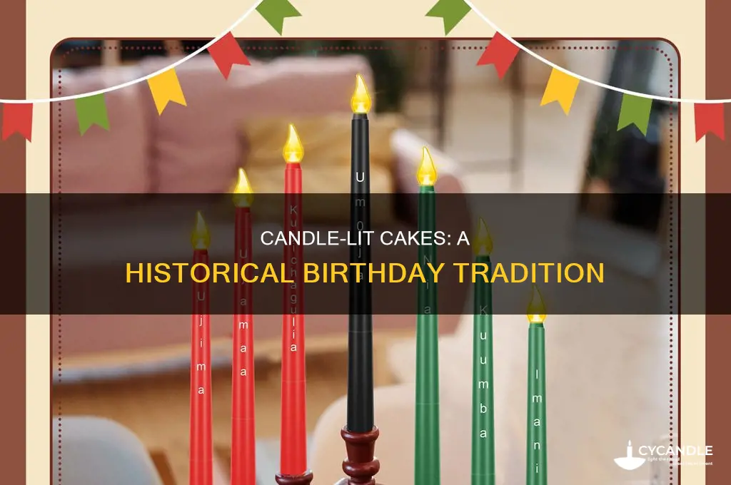 what time did candles on cake orginate