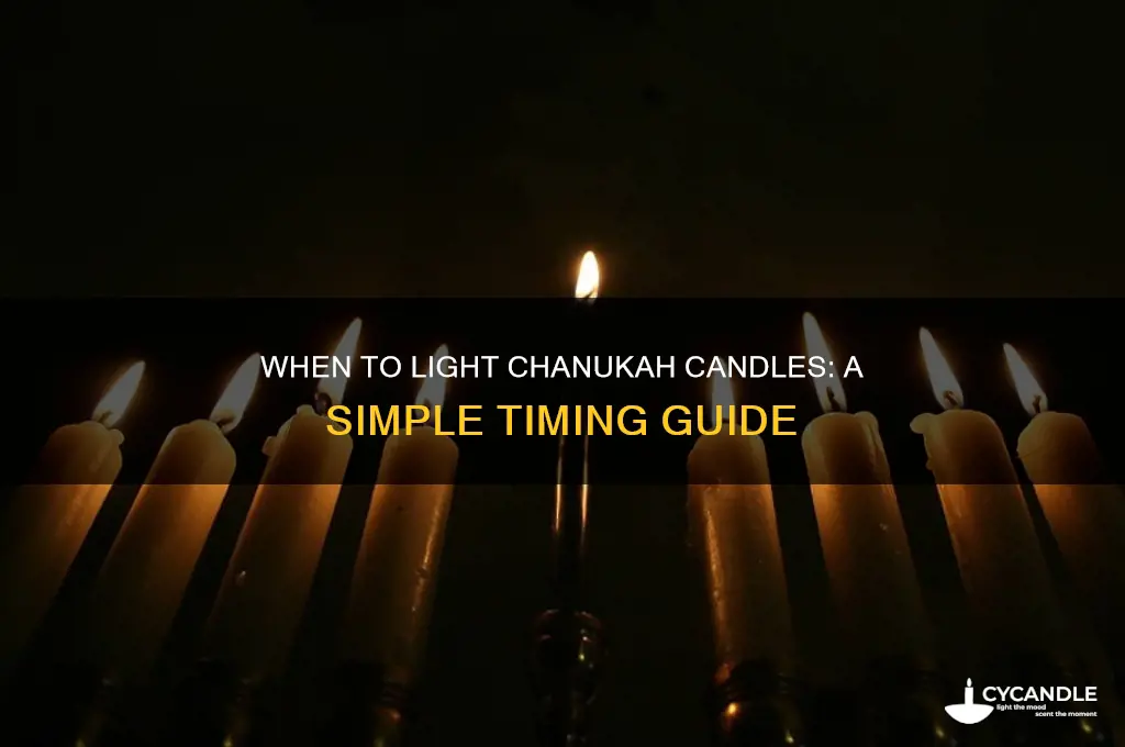 what time do i light chanukah candles