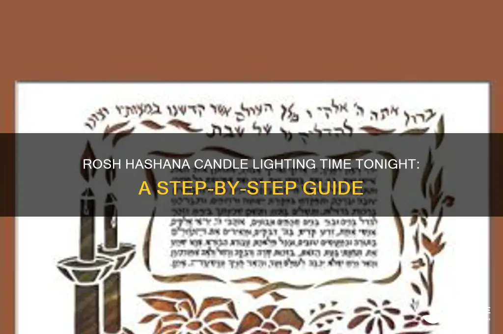 what time do i light the rosh hashana candles tonight