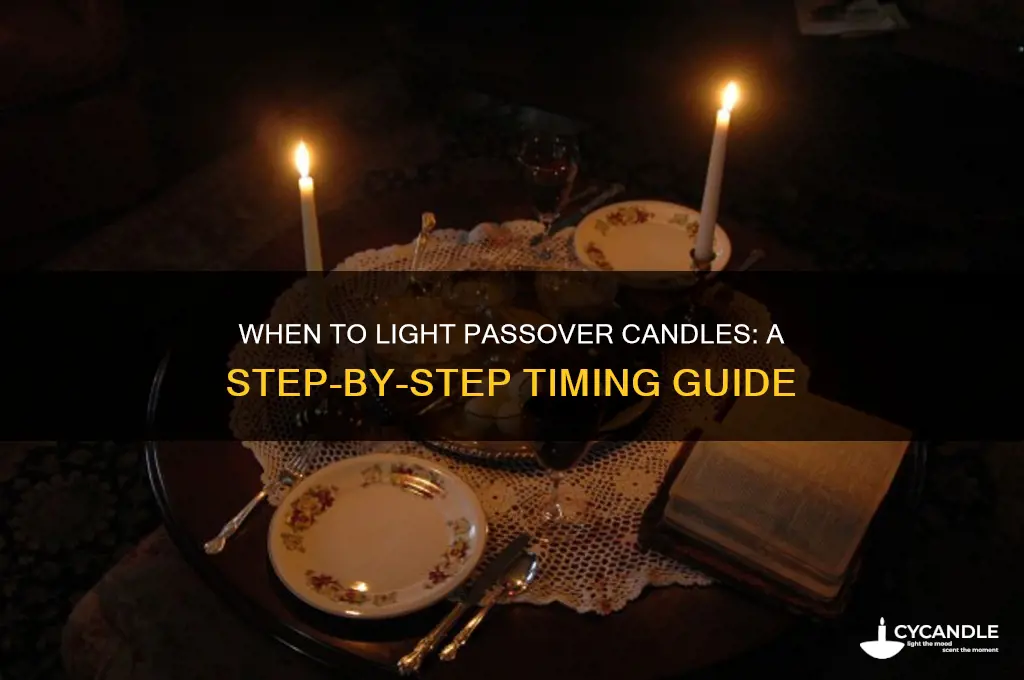 what time do we light candles for passover
