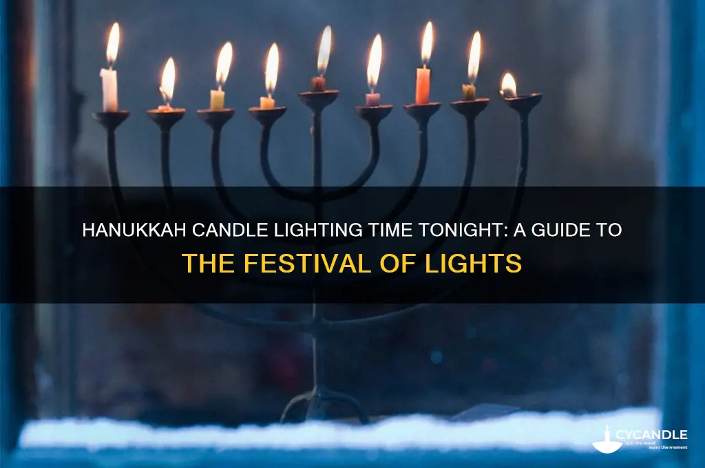 what time do you light the candle for hanuka tonight