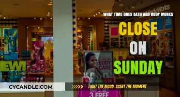 Sunday Closing Time for Bath & Body Works: Your Guide