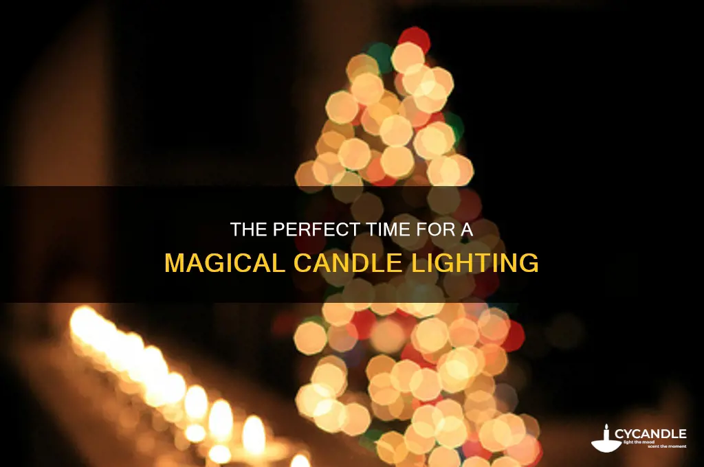 what time is candle lightinf
