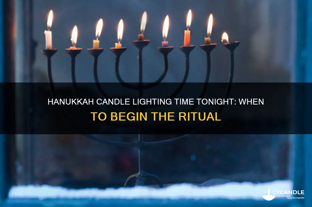 what time is candle lighting for hanukkah tonight