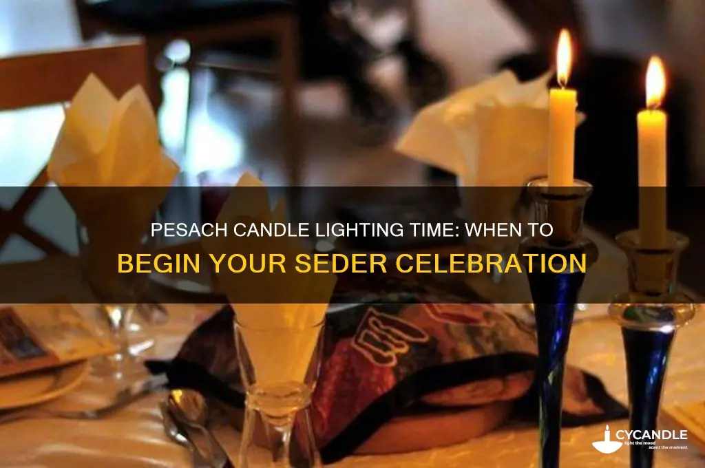 what time is candle lighting for pesach