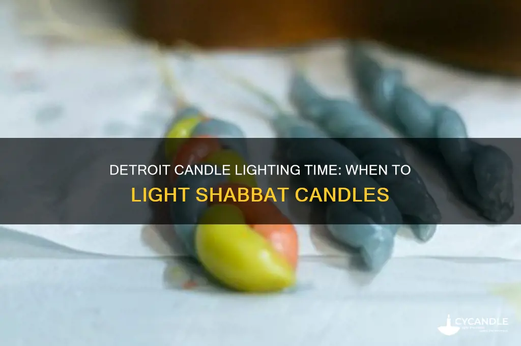 what time is candle lighting in detroit michigan