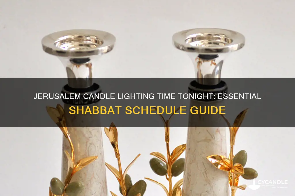 what time is candle lighting in jerusalem tonight