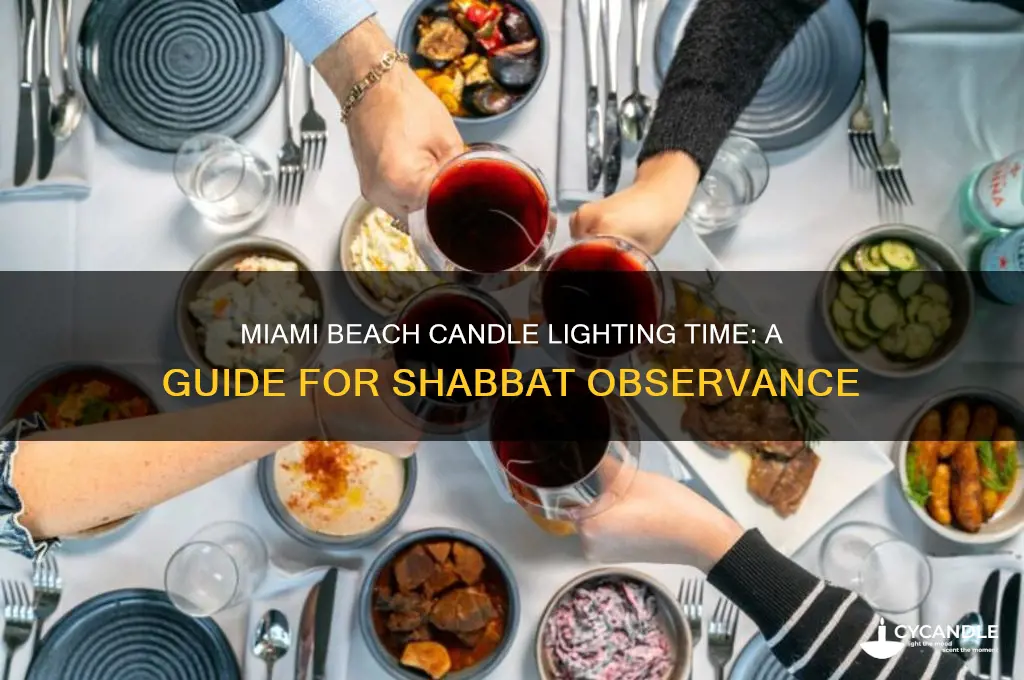 what time is candle lighting in miami beach