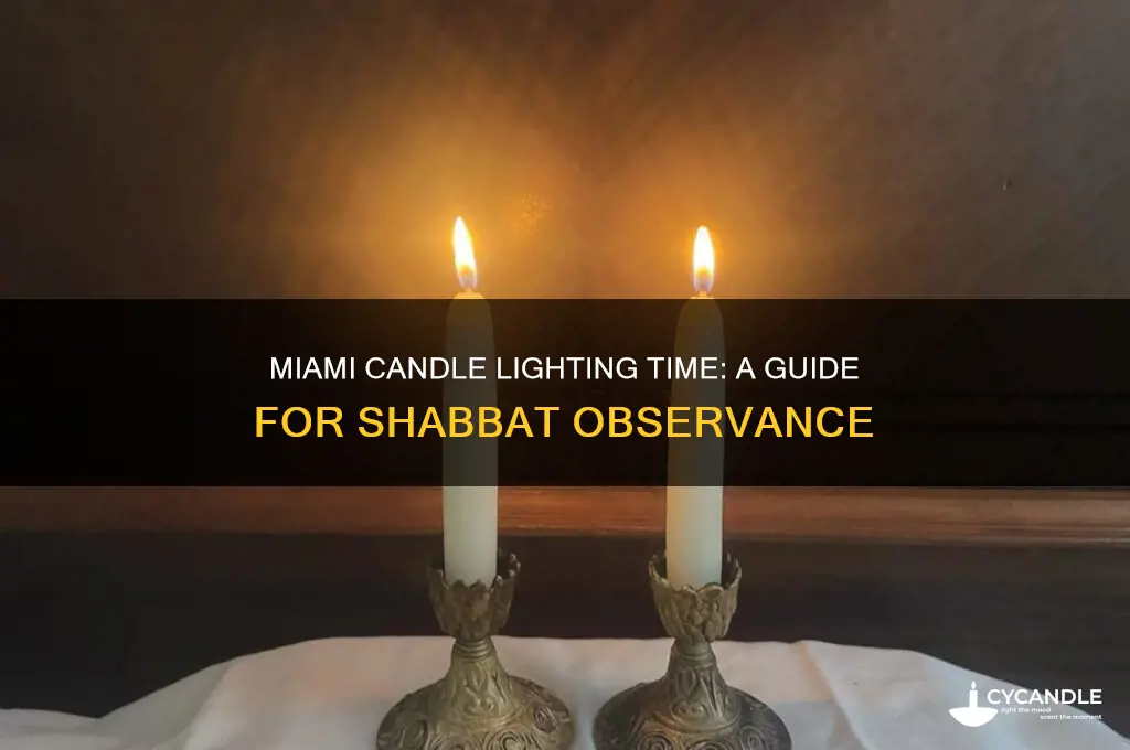 what time is candle lighting in miami