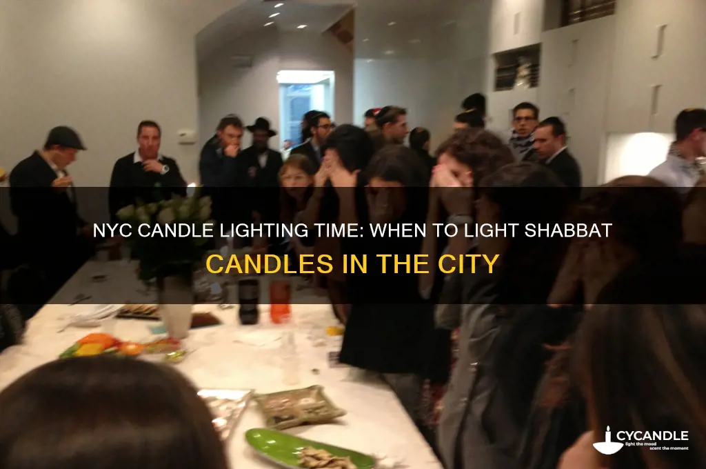 what time is candle lighting in nyc