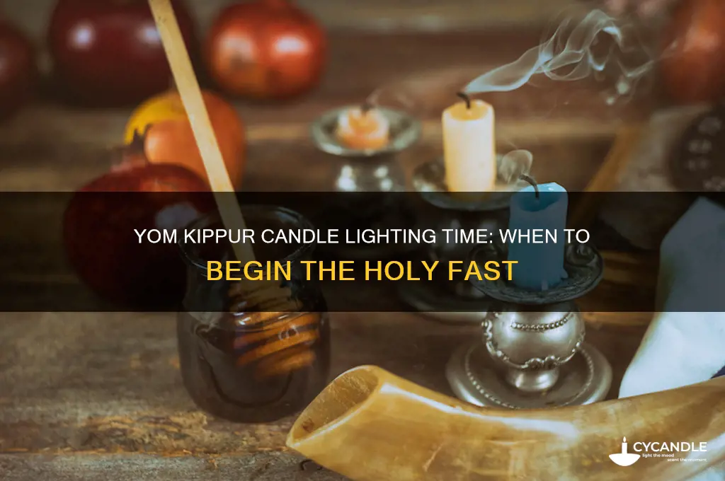 what time is candle lighting on yom kippur