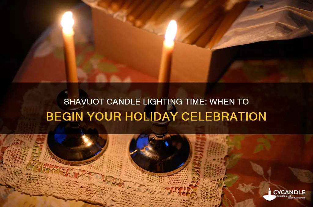 what time is candle lighting shavuot