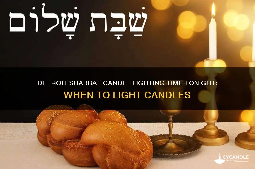 what time is shabbat candle lighting in detroit michigan tonight