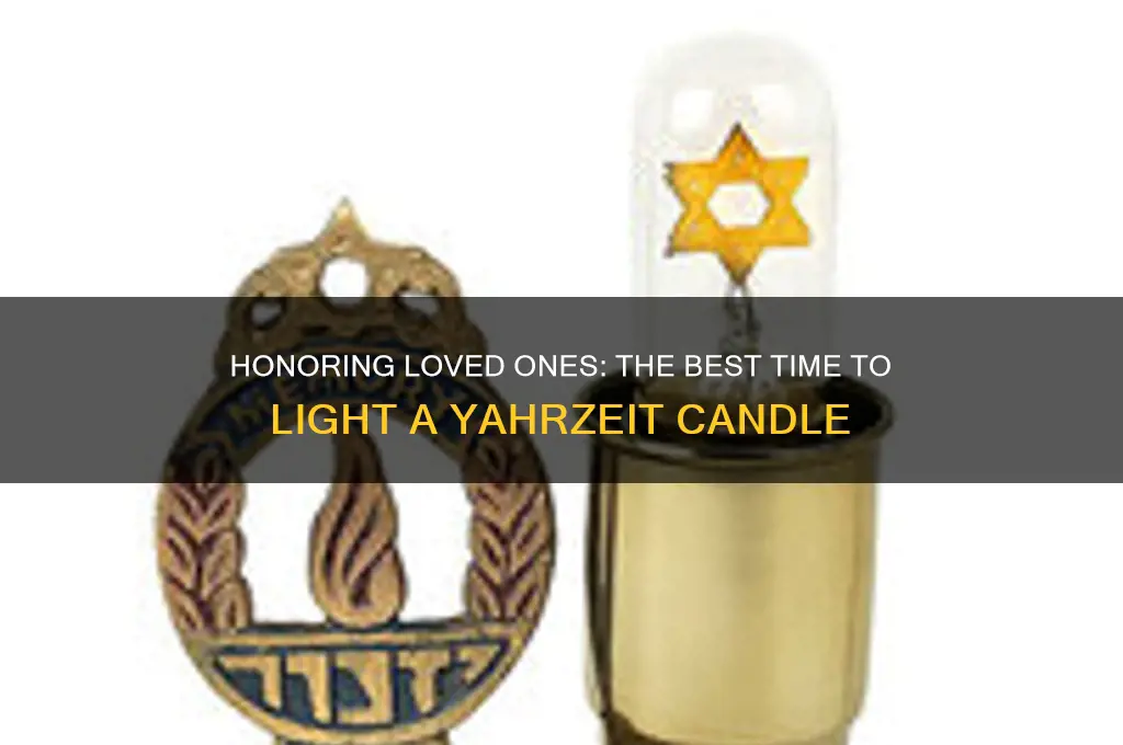 what time of day do you light a yahrzeit candle