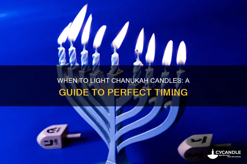 what time should i light chanukah candles