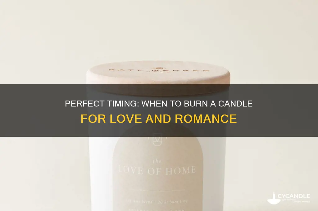 what time to burn a candle for love