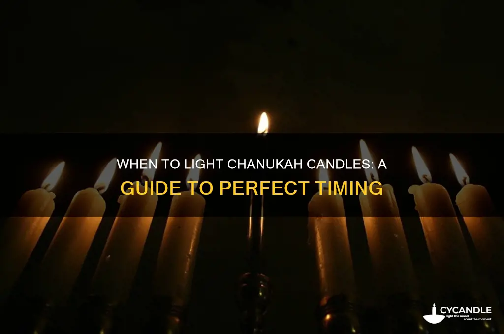 what time to light chanukah candles
