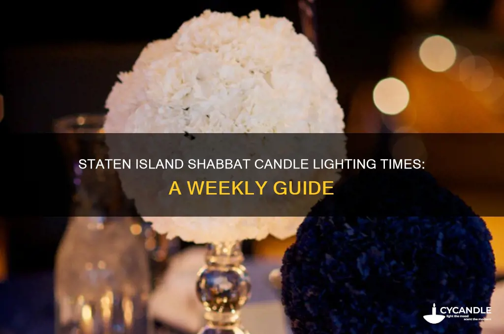 what time to light shabbat candles in staten island