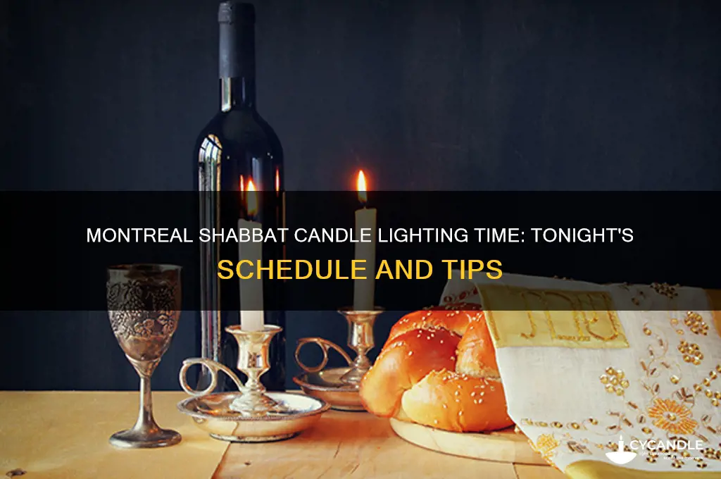 what time to lighting shabbat candles tonight montreal