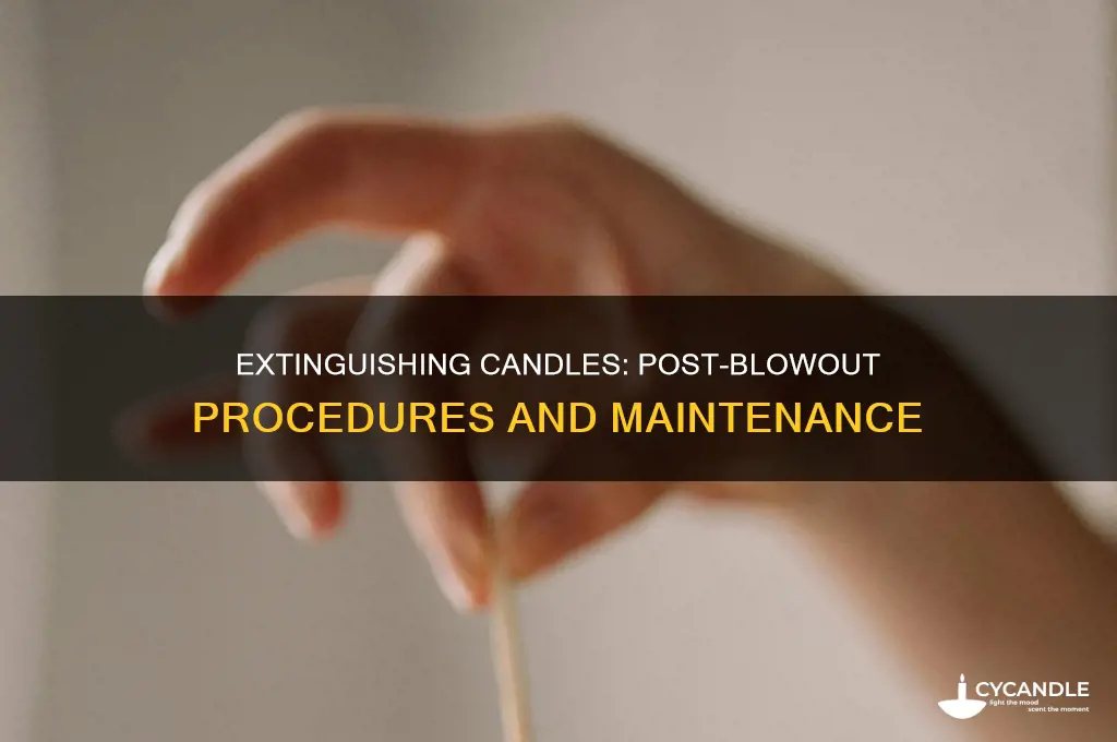 what to do after blowing out a candle