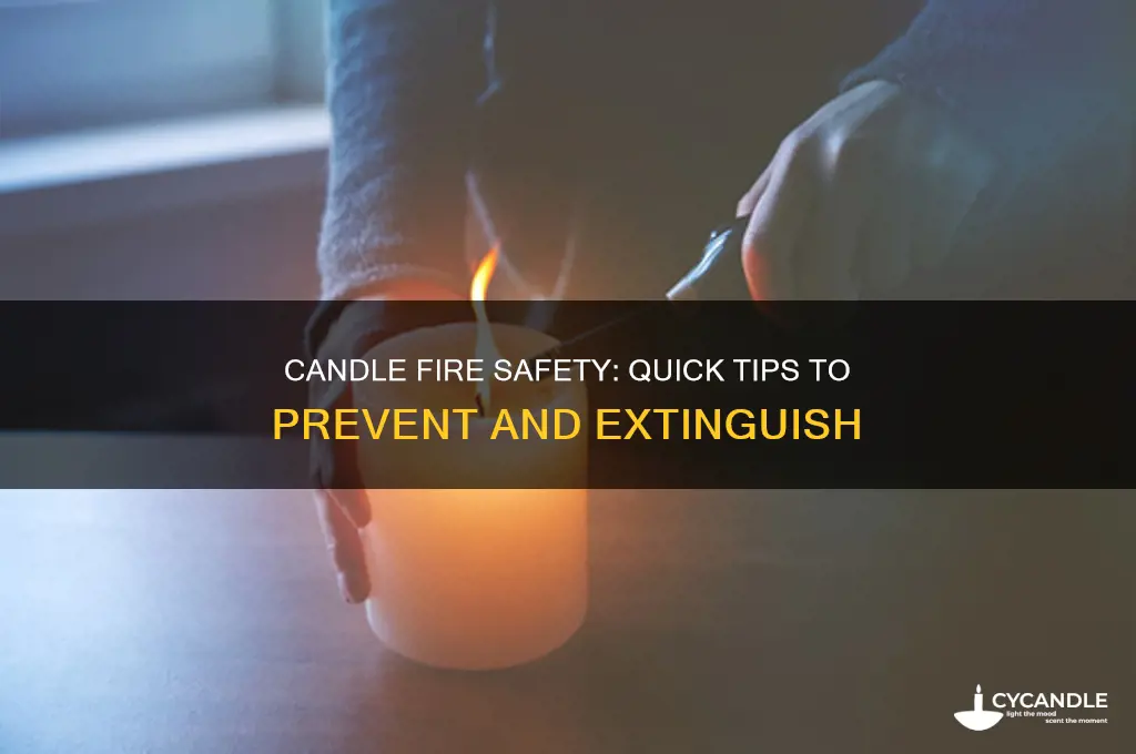 what to do if a candle catches fire